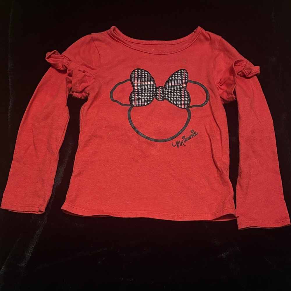 Disney Red Minnie Mouse Long Sleeve Tee